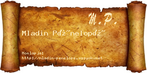 Mladin Pénelopé névjegykártya